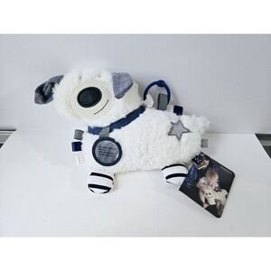 Demdaco plush toy Activity Dog with rattle NWT nursery baby 9"